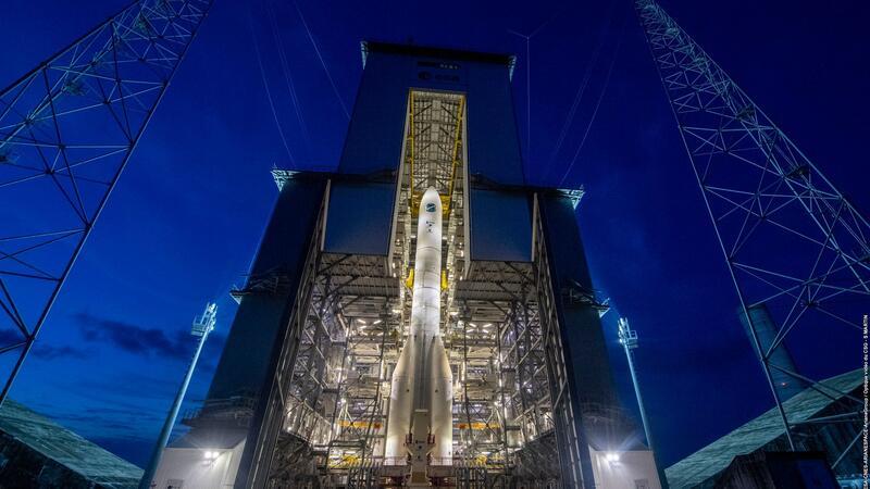 Testmodell der Trägerrakete Ariane 6 im September 2023 in Französisch-Guayana.
