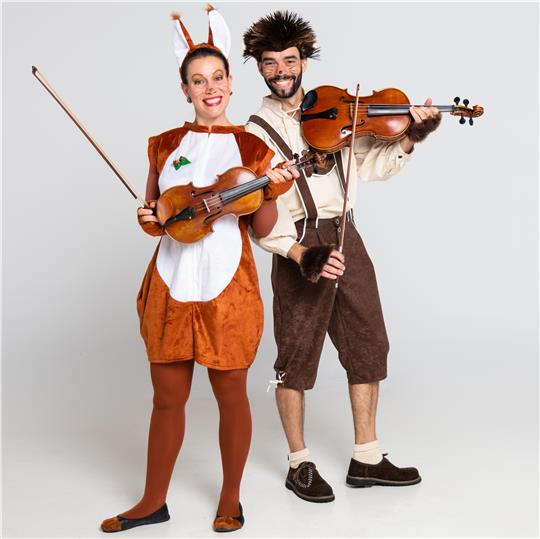 The Twiolins gestalten ein interaktives Kinderkonzert am 15. März.