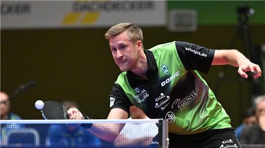 Tischtennis-Profi Mattias Karlsson von Werder Bremen.