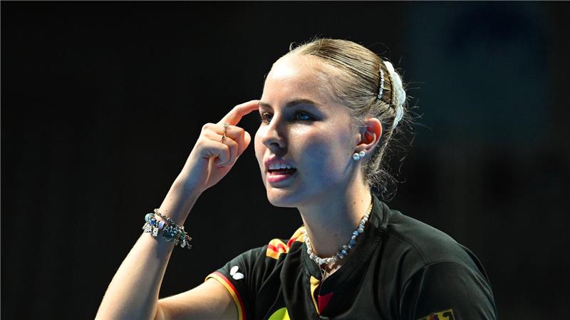 Tischtennis-Star Annett Kaufmann. 