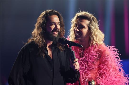 Tom (l) und Bill Kaulitz sind Mitglieder der Band Tokio Hotel.