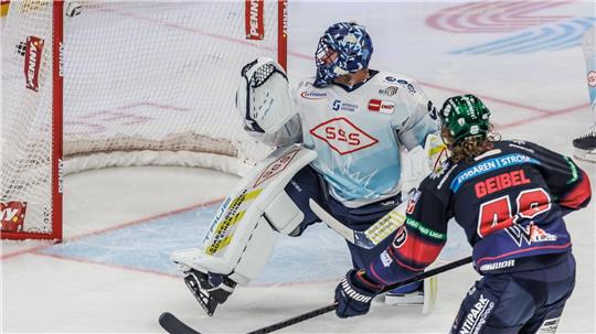 Zugang aus Dresden: Keeper Hudacek wechselt nach Bremerhaven Torwart Julius Hudacek wechselt zu den Fischtown Pinguins Bremerhaven. (Archivbild)