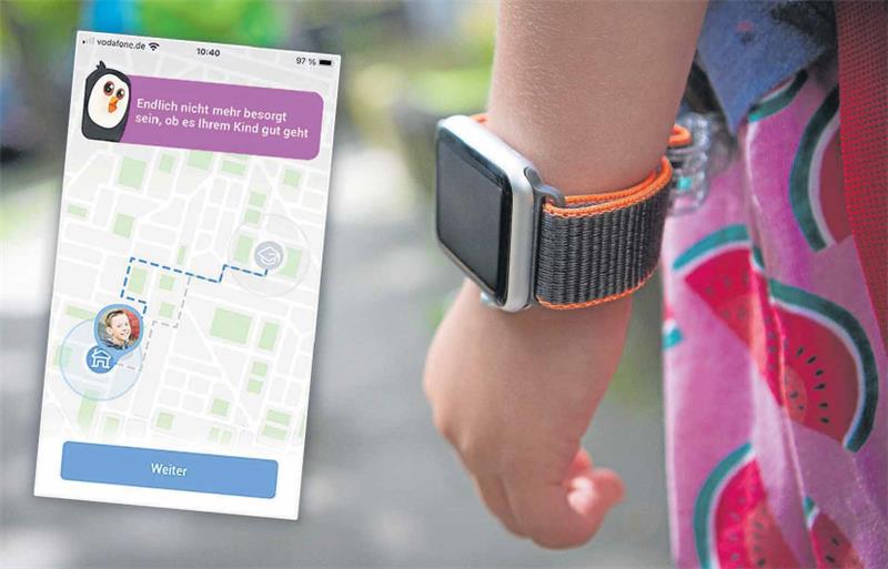 „Nicht in die Privatsphäre des Kindes eindringen“ Tracking-Apps erlauben, Bewegungsprofile und Handynutzung von Kindern nachzuverfolgen. In unserer Fotomontage zeigen wir einen Screenshot der App „Find my kids“. Foto: Florian Kleinschmidt
