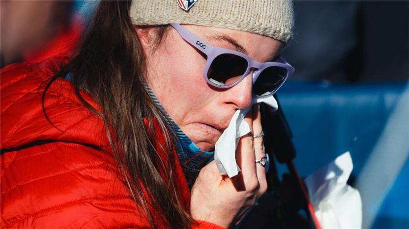 Keine WM-Medaille: Ski-Hoffnung Aicher mit Startnummern-Pech Tränen der Freude: Breezy Johnson holte überraschend WM-Abfahrts-Gold.