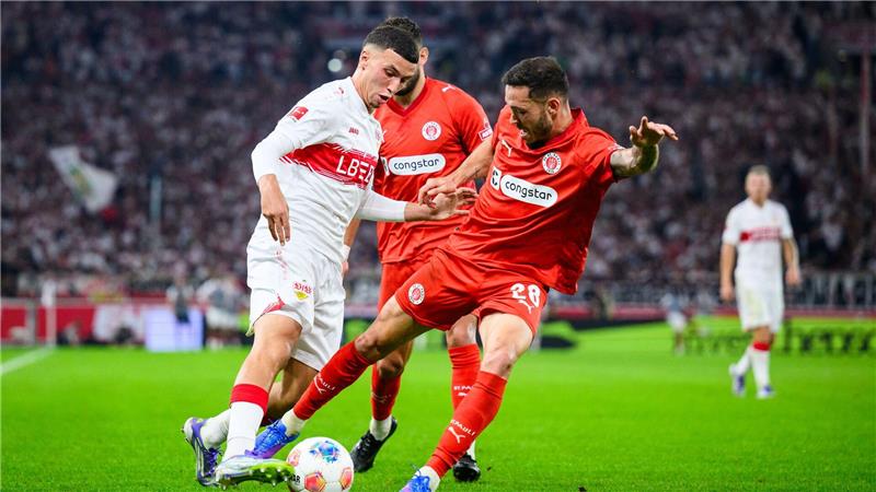 Demirovic glänzt: VfB verhindert St. Paulis Sprung auf eins Traf zum ersten Mal für den VfB: Bilal El Khannouss.