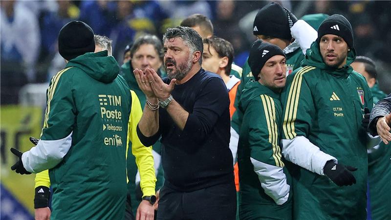 Trainer Gennaro Gattuso scheiterte mit Italien an der WM-Qualifikation.