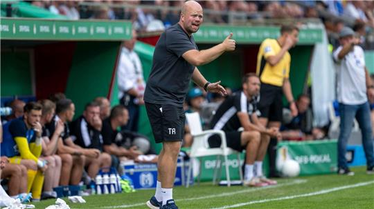 Trainer Lucas Beniermann vom SV Meppen. (Archivbild) 