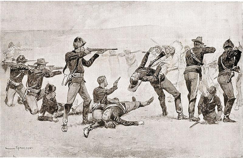Traurige Berühmtheit erlangte Wounded Knee durch ein Massaker an 300 Indianern.  Foto: Library of Congress