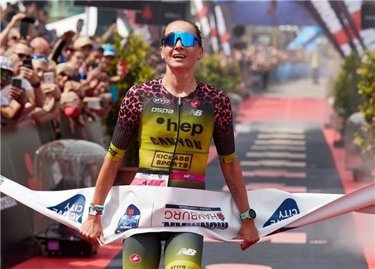 Triathletin Laura Philipp in Hamburg.