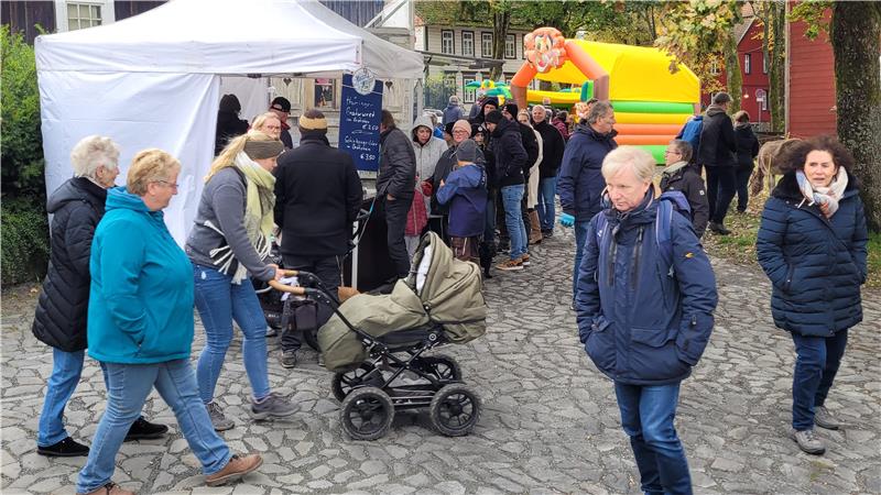 Herbstfest in Zellerfeld: Premiere gelingt trotz Kälte und Wind Trotz des ungemütlichen Wetters kommen zahlreiche Besucher zum Herbstfest auf den Kunsthandwerkerhof.