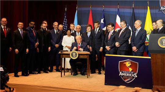 Trump empfängt Regierungschefs aus Lateinamerika und Karibik in Florida. 