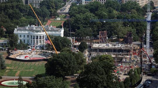 Trump erhofft sich grünes Licht vom Supreme Court für den Bau seines Prestigeprojektes. (Archivbild)