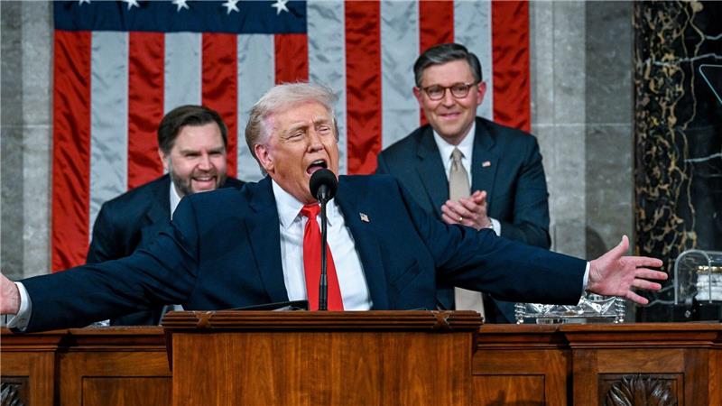 Trump hält Rede zur Lage der Nation vor dem Kongress.