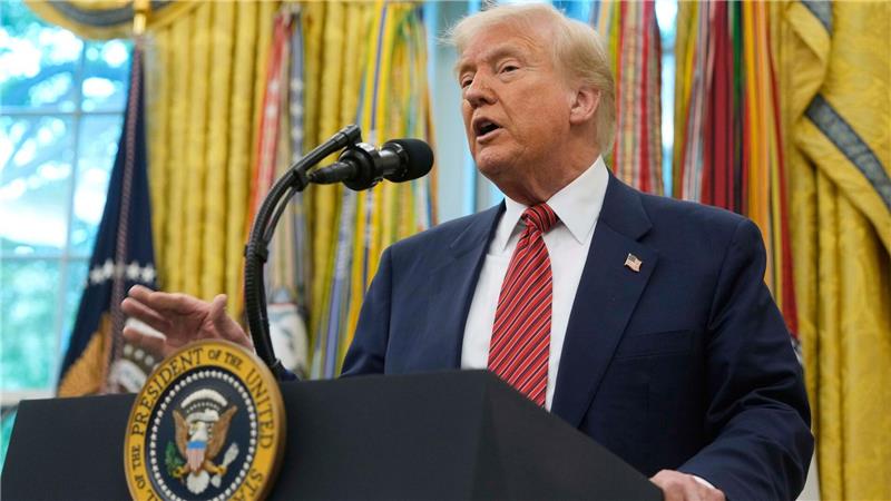 Trump denkt über Flug zum Treffen in Istanbul nach Trump hofft auf gutes Ergebnis des Türkei-Treffens. (Archivbild)