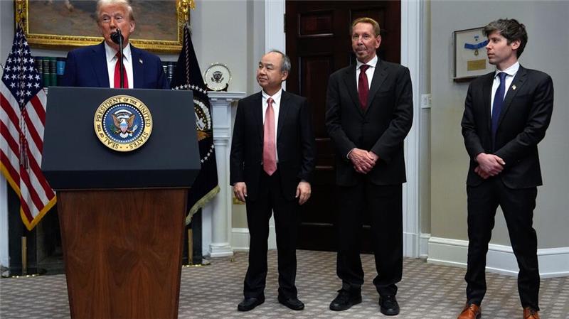 OpenAI und Partner stecken Milliarden in KI-Rechenzentren Trump kündigte das Projekt mit Tech-Unternehmern im Weißen Haus an.