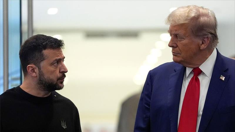 Diktator „nur am ersten Tag“: Was Trump sofort umsetzen will Trump steht US-Hilfen für die Ukraine kritisch gegenüber und macht den ukrainischen Präsidenten Wolodymyr Selenskyj für den Ausbruch des Krieges mitverantwortlich. (Archivbild)