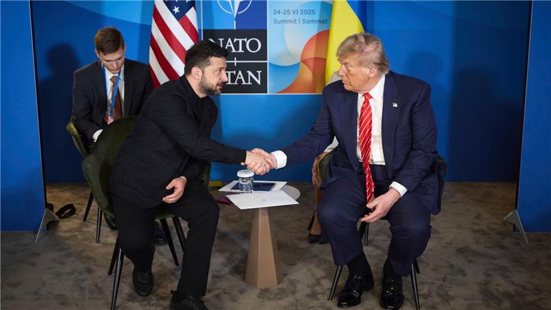 Trump und Selenskyj am Rande des am Rande des Nato-Gipfels persönlich. (Archivbild)