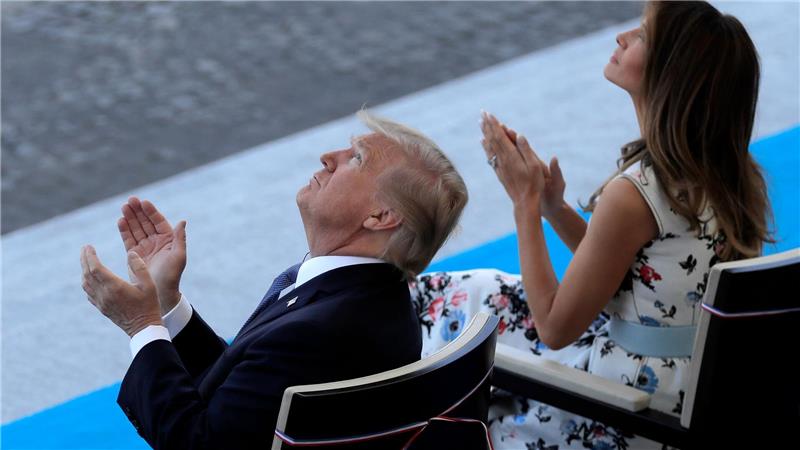 Trump war 2017 bei der Militärparade zum französischen Nationalfeiertag in Paris. (Archivbild)