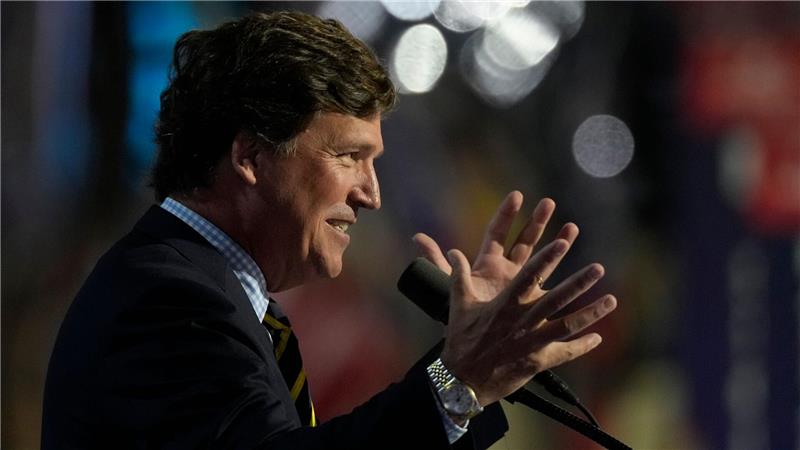 Wird der Spritpreis Trump im US-Wahljahr gefährlich? Tucker Carlson kritisiert Trump scharf (Archivbild).