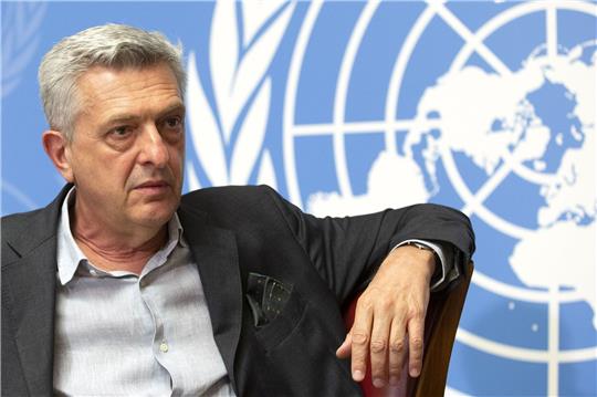 UNHCR-Chef Filippo Grandi ist besorgt über einen Rückgang humanitärer Hilfe.