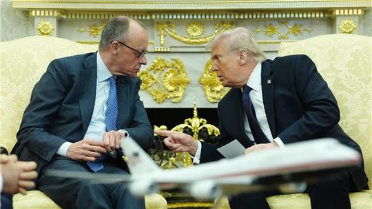 US-Präsident Donald Trump empfängt Bundeskanzler Friedrich Merz (CDU) im Weißen Haus. 