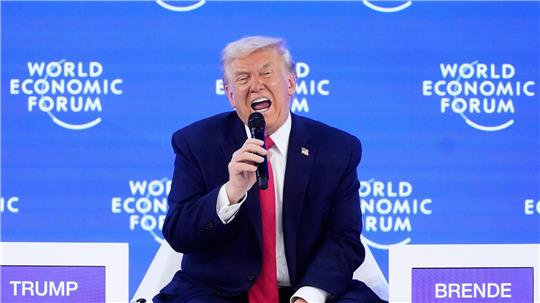 US-Präsident Donald Trump spricht rund 70 Minuten in Davos.