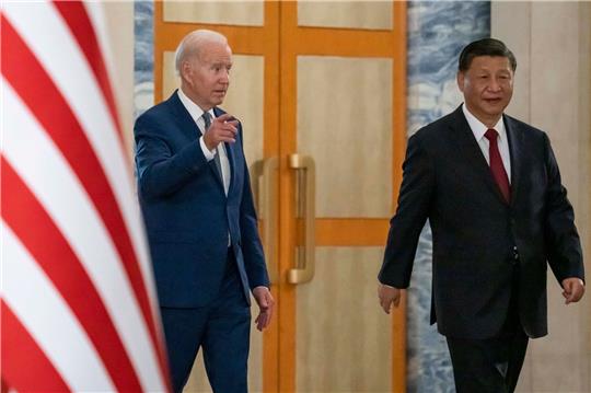 US-Präsident Joe Biden bei einem Treffen mit Chinas Präsident Xi Jinping vor dem G20-Gipfel im November 2022.