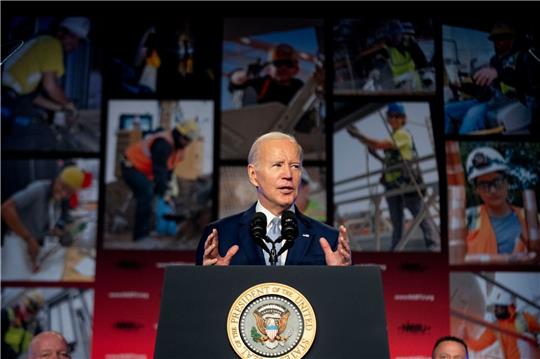 US-Präsident Joe Biden tritt 2024 wieder an - und wird wohl von seinem Vorgänger Donald Trump herausgefordert.