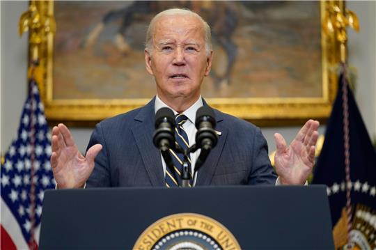 US-Präsident Joe Biden will der Ukraine schnelle finanzielle Hilfe zusichern.