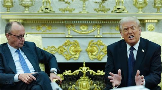 US-Präsident Trump greift Bundeskanzler Merz an. (Archivfoto)