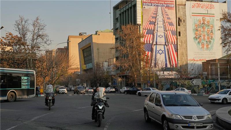 USA und Israel als Feindbild: Straßenszene im Iran.