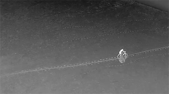 Über die Wärmebildkamera der Drohne fand die Feuerwehr den Mann mit seinem Gefährt im Watt. 