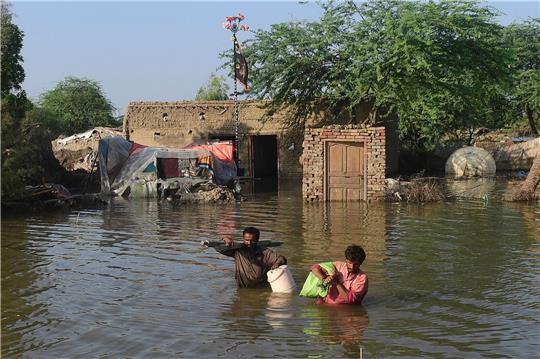 Überflutung in Pakistan: Der Klimawandel ist in vollem Gange. Foto: Getty/AFP