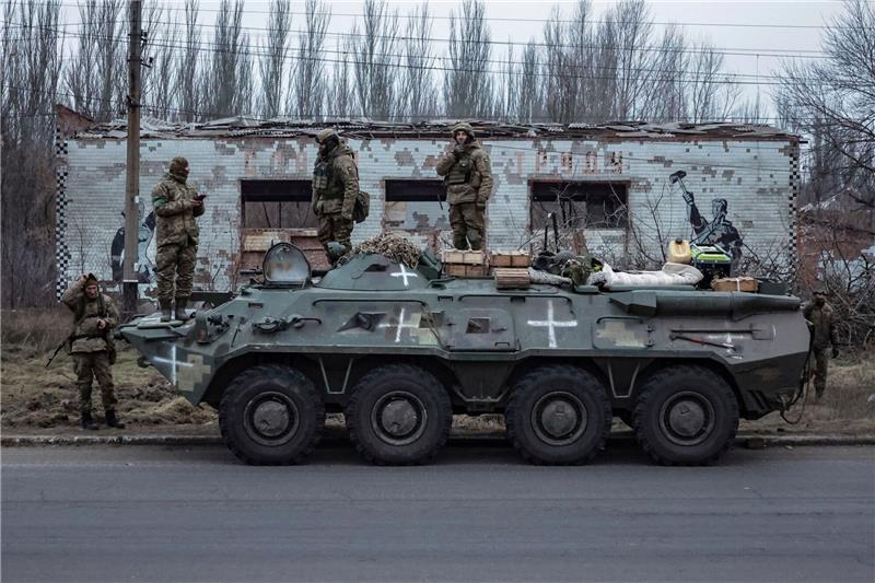 Krieg gegen die Ukraine: So ist die Lage Ukrainische Soldaten auf dem Weg an die Front in der Region Donezk.