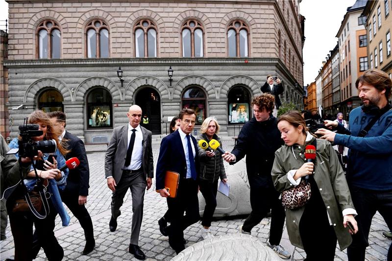 Kristersson neuer Ministerpräsident in Schweden Ulf Kristersson (M), Vorsitzender der Moderaten Sammlungspartei, trifft am schwedischen Parlament ein.