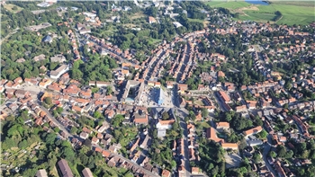 Clausthal-Zellerfeld von oben.