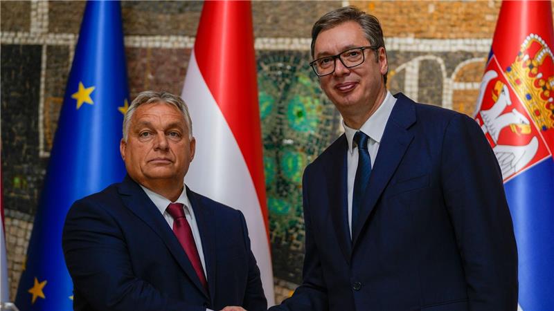 Ungarns Ministerpräsident Viktor Orban und Serbiens Staatspräsident Aleksandar Vucic pflegen gute Beziehungen. (Archivbild)