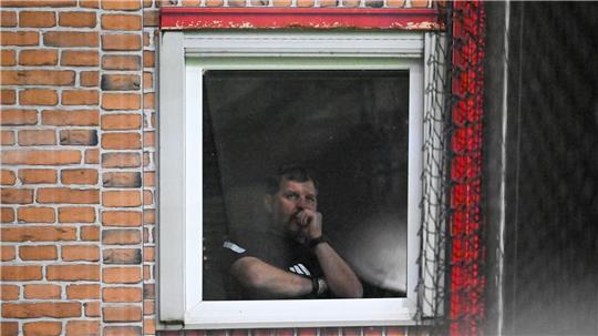 Union-Trainer Baumgart hatte einen speziellen Platz. 