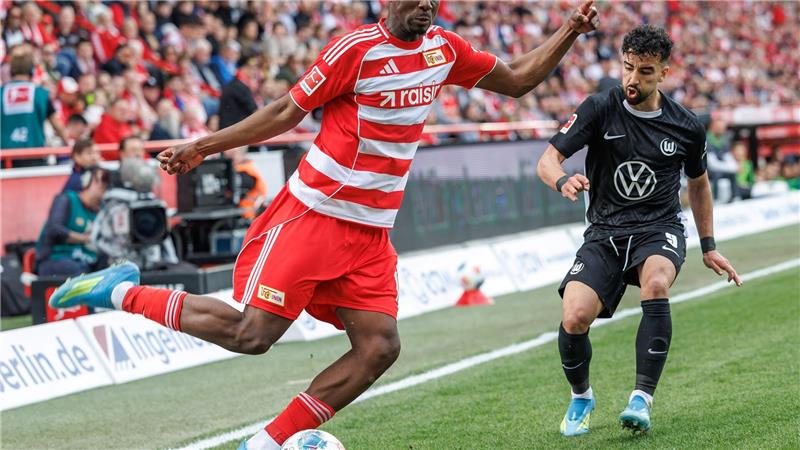 Unions Ilyas Ansah hatte in der ersten Halbzeit mehrere Chancen zum Ausgleich. 