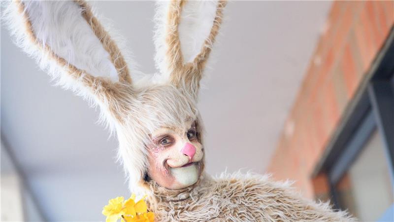 Unter dem Kostüm kann es ganz schön warm werden. 