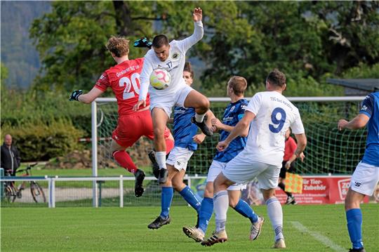 Unter den sieben besten Torschützen der Liga sind gleich drei aus Bad Harzburg: Filipe Almeida (2.v.l., 18 Treffer), Marcel Schaare (2.v.r., 18) und Christian Schubert (17).  Foto: Drechsler