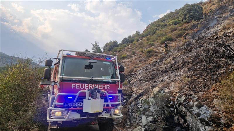 Unterwegs zum Einsatzort: ein Fahrzeug zur Waldbrandbekämpfung des Katastrophenschutzes Niedersachsen.