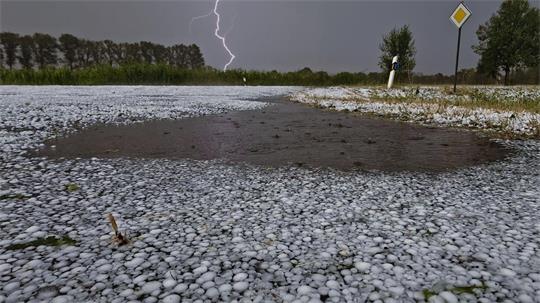 Unwetter mit Hagel zogen über Niedersachsen. 