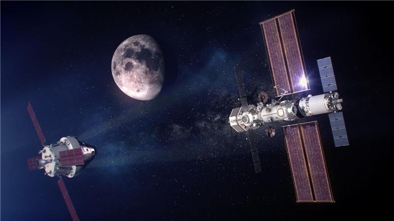 Italiener statt Deutscher bei „Artemis“ - Was bedeutet das? Ursprünglich sah das Projekt auch einen Außenposten am Mond namens „Lunar Gateway“ vor - hier eine grafische Darstellung.