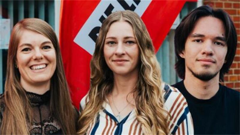 Vanessa Volker (v.l.), Lisa-Marlen Malzahn und Leon Turk wollen für die Linke in den Bad Harzburger Stadtrat einziehen.