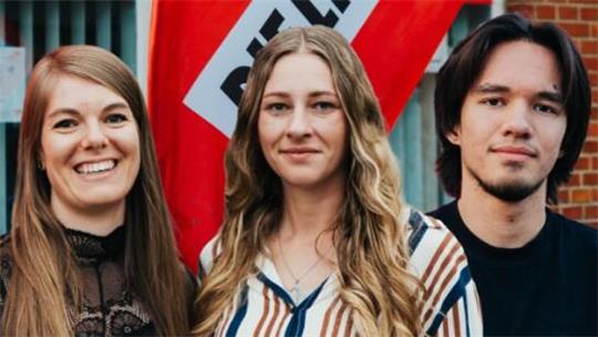 Vanessa Volker (v.l.), Lisa-Marlen Malzahn und Leon Turk wollen für die Linke in den Bad Harzburger Stadtrat einziehen.