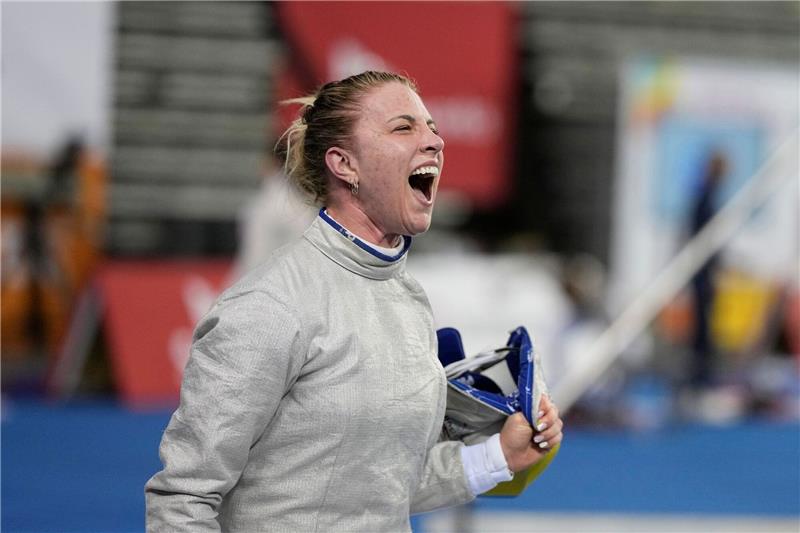 Fechterin Charlan verpasst mit Ukraine WM-Medaille knapp Verpasste mit ihrem Team knapp eine Medaille in Mailand: Olha Charla.