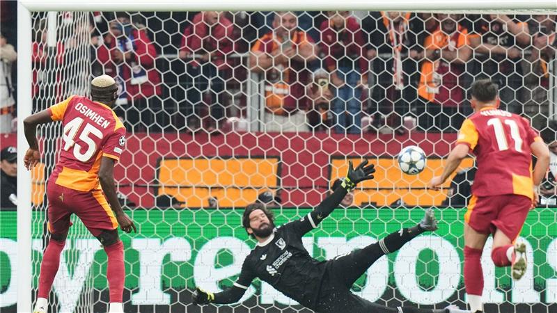 Victor Osimhen sorgte für die Führung von Galatasaray gegen Liverpool.
