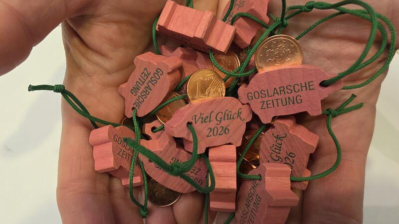 Die GZ-Glücksschweinchen in einer Hand