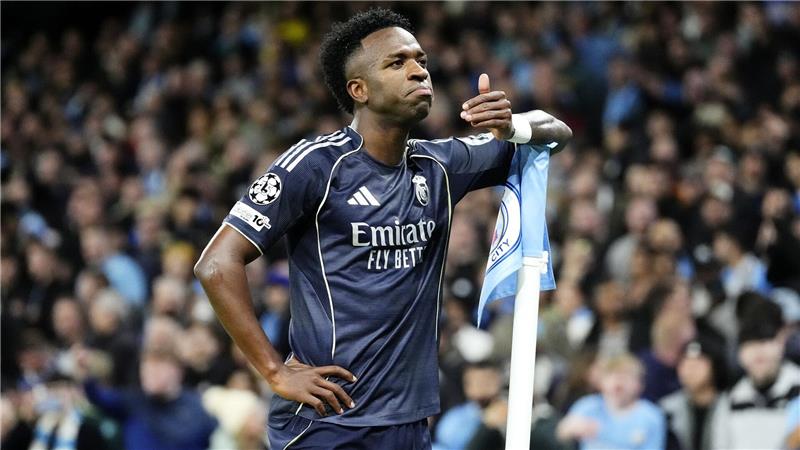 „Jeder will mich feuern“: Guardiolas Sarkasmus nach Aus Vinícius Júnior brachte per Handelfmeter Real mit 1:0 in Führung.